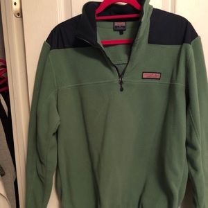 Green and navy shep shirt